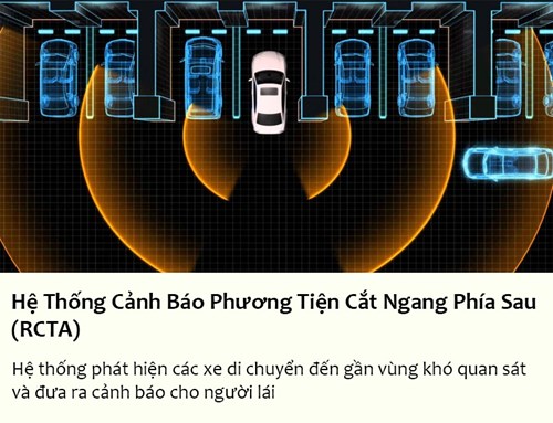 he thong canh bao phuong tien cat ngang phia sau RCTA