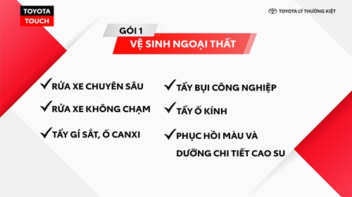 Các Gói Dịch Vụ Toyota Touch Tại Toyota Lý Thường Kiệt