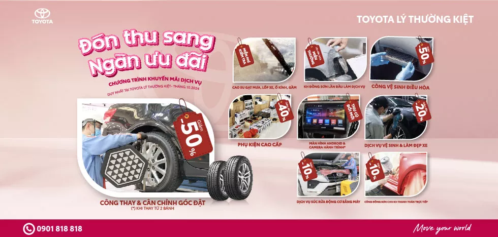 You Are Currently Viewing Đón Thu Sang – Ngàn Ưu Đãi Chăm Sóc Xe Tại Toyota Lý Thường Kiệt