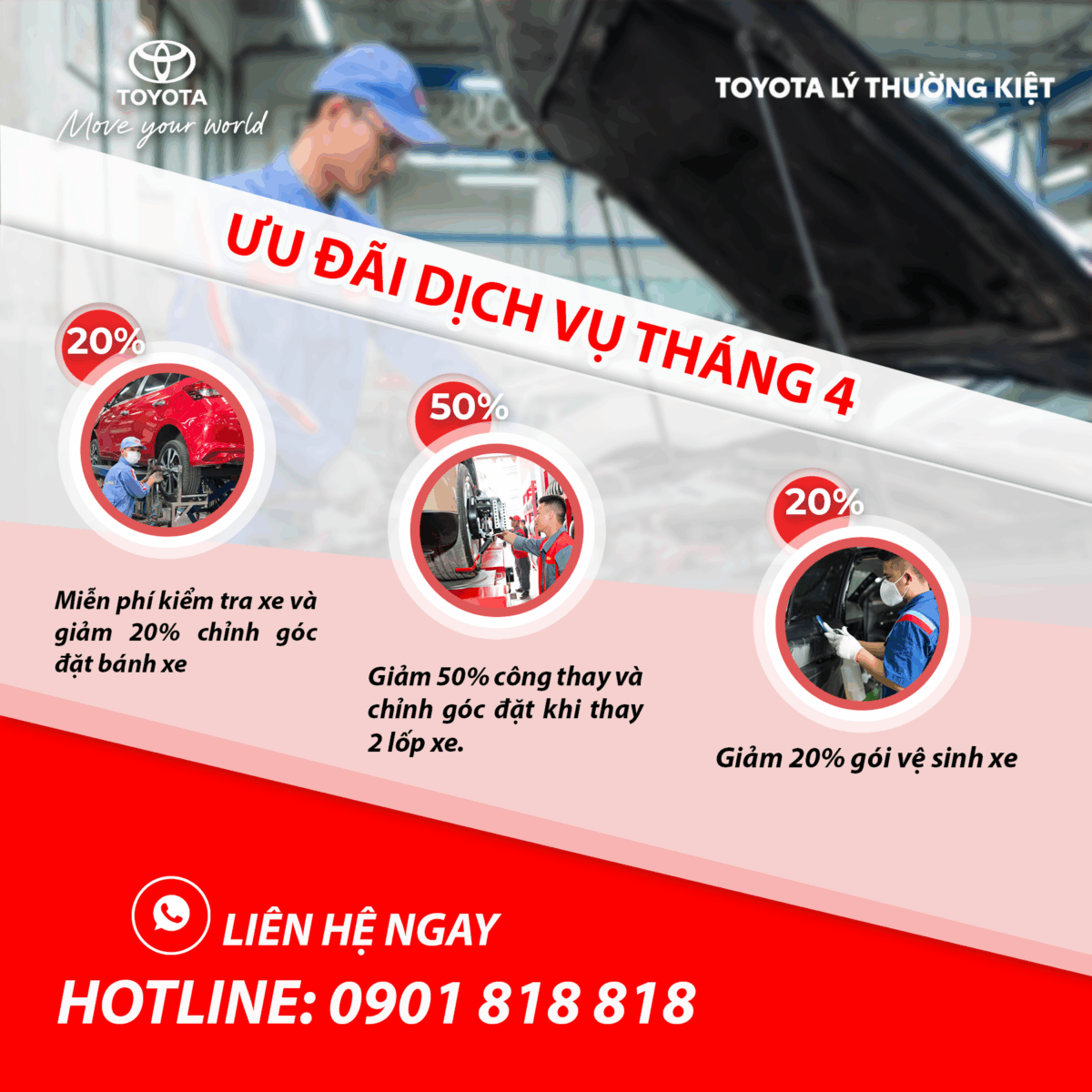 You Are Currently Viewing Khuyến Mãi Sửa Chữa, Bảo Dưỡng Mùa Đại Lễ 30/4 & 1/5