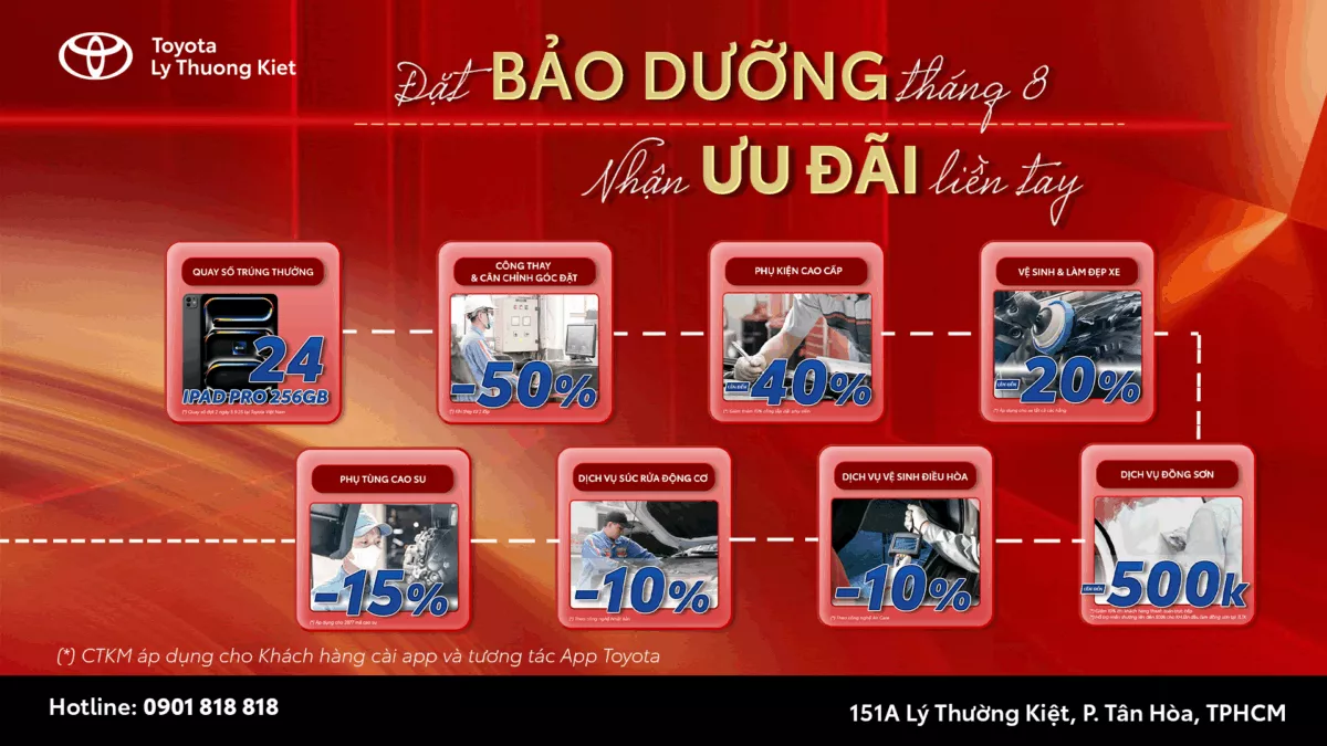 🎊 Tháng 8 | Bảo Dưỡng Ngay – Ưu Đãi Liền Tay 🎊