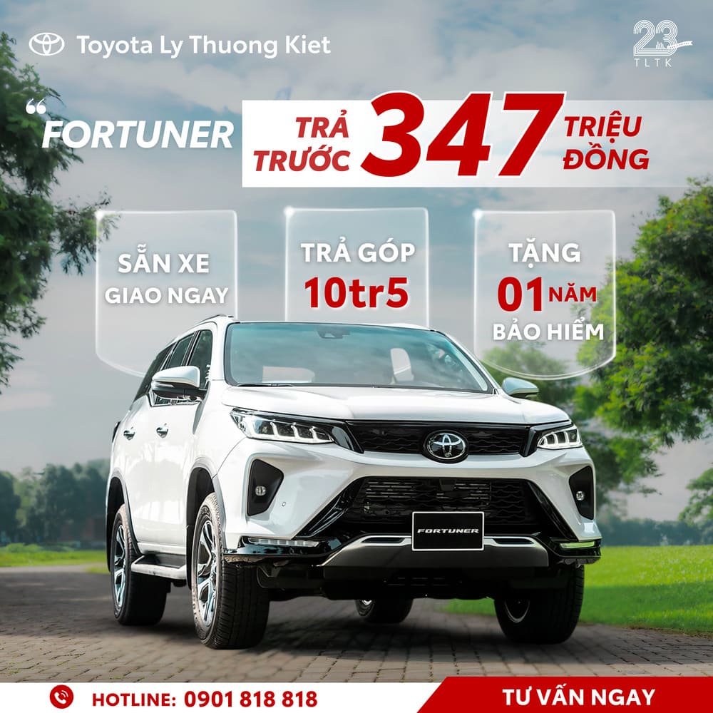 Chi tiết Bảng giá xe Toyota Fortuner kèm khuyến mãi