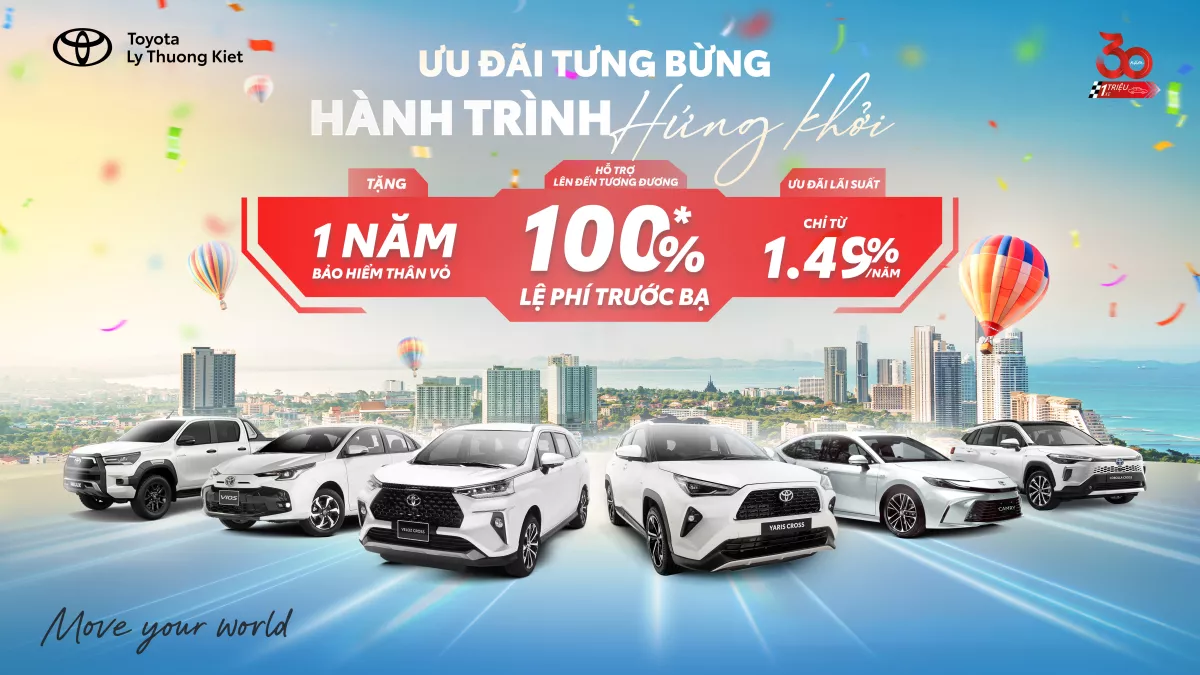 Mua Xe Toyota Với Giá Ưu Đãi Tốt Nhất – Tổng Ưu Đãi Lên Đến 150 Triệu